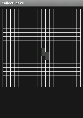 Écran d'un snake dans un grille