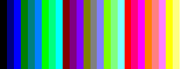Palette de couleurs de l'Amstrad CPC