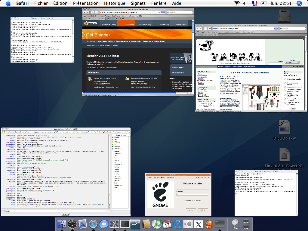 Copie d'écran de MacOS en mode exposé